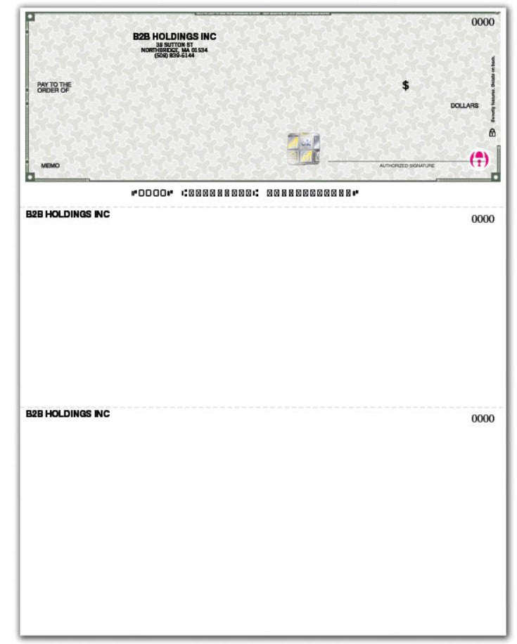 Go Checks Letters Business Voucher Checks VersaCheck ValueChex 500 Blank - Blue Classic ...